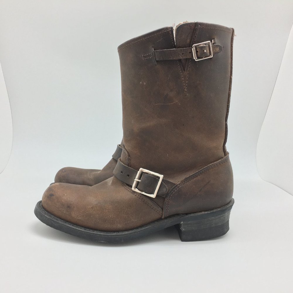 Frye Brown Leather Engineer Boots - Picture 4 of 12